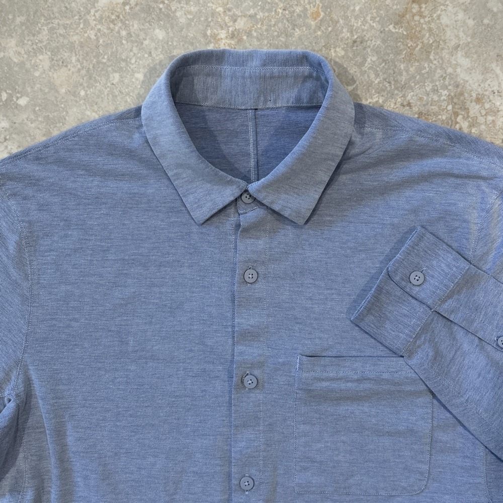 lululemon athletica Blue Casual Button Down Shirt